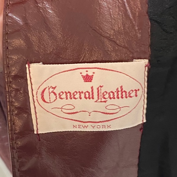 Vintage Burgundy General Leather NY Blazer, L - Picture 5 of 6